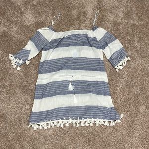 Blue Island Beach Cover Up Dress